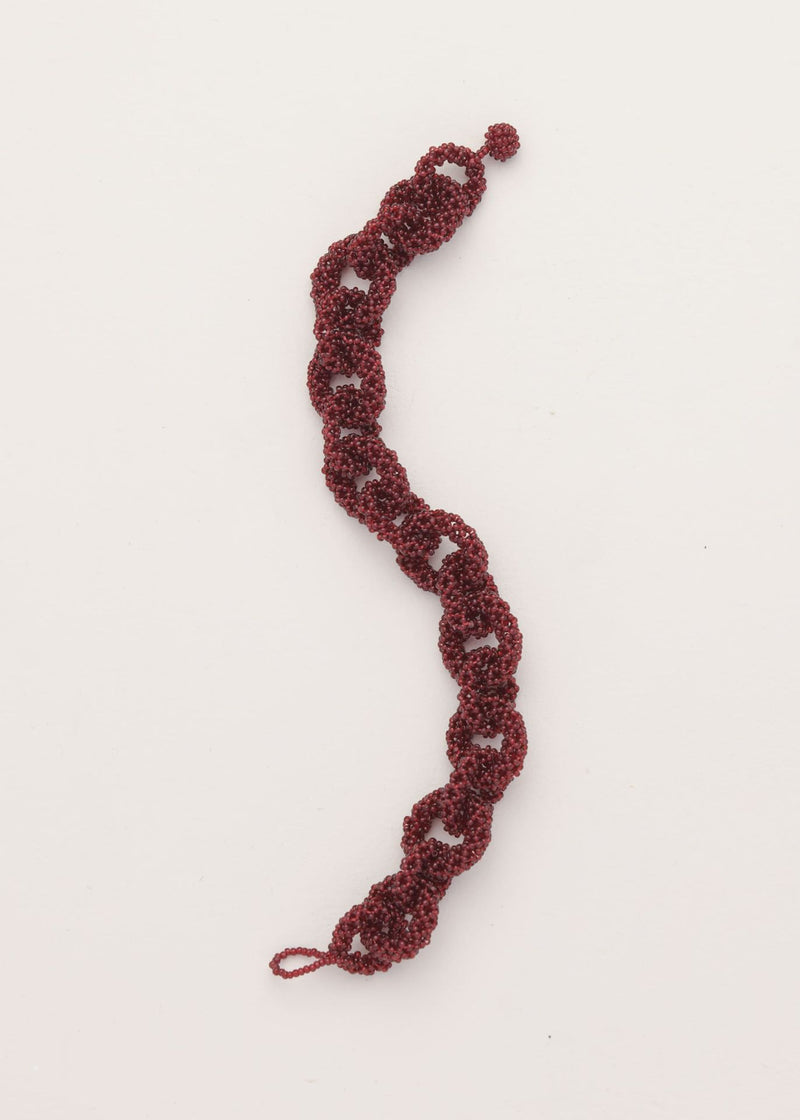 BRAZALETE HUTA CADENA ROJO JAMAICA