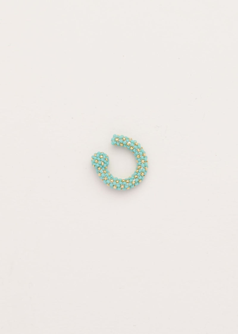 EARCUFF HUTA MARTHA ORO AZUL TURQUESA LUSTRE