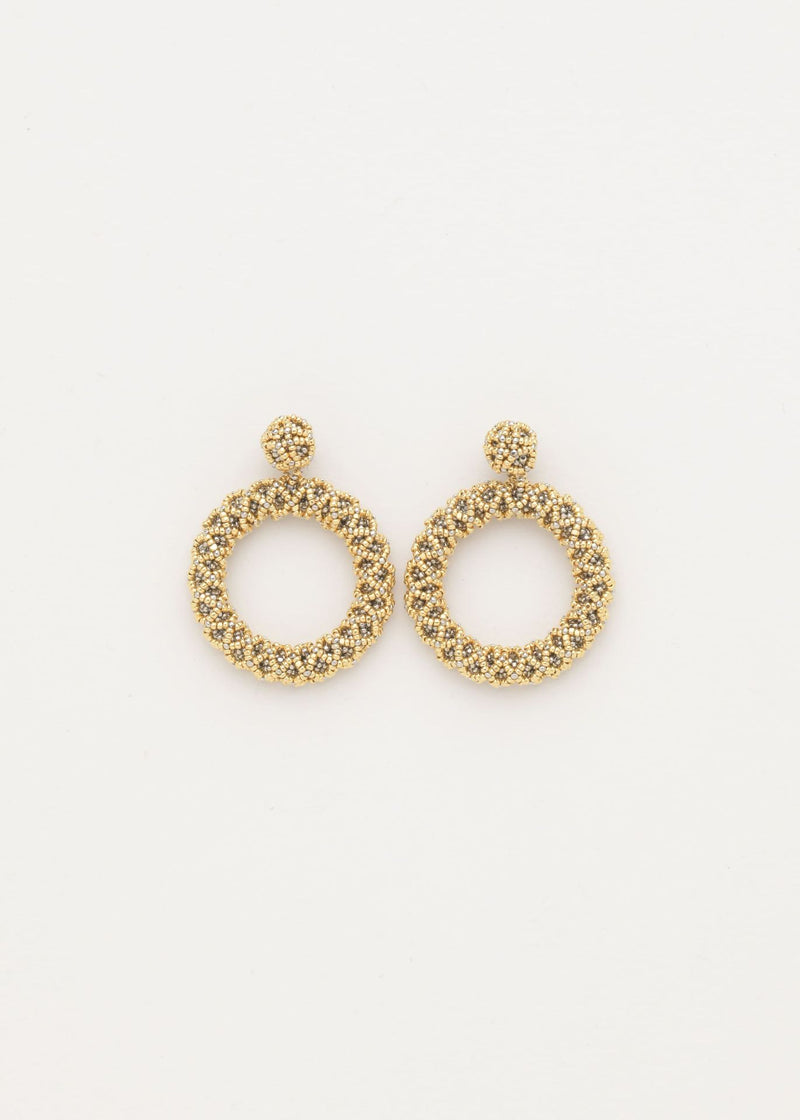 ARETES UN ARO NAWI ORO PLATINO