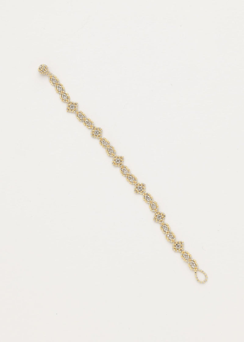 BRAZALETE OJO DE DIOS CADENA ORO PLATINO