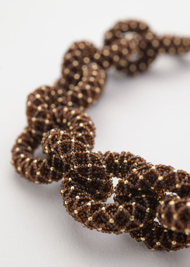 COLLAR HAIKA CADENA NAWI ORO CAFE TRANSPARENTE
