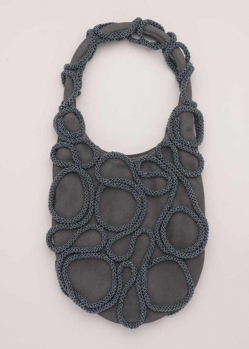 BOLSO TAPIE HAIKURI GRIS METALICO PIEL